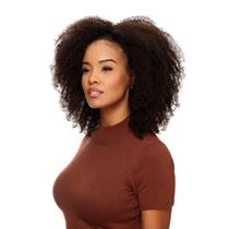 Meia Peruca Cabelo Natural Cacheado 50cm Textura Kinky De Benguela Castanho Escuro Meia Peruca Cabelo Natural Cacheado 50cm Textura Kinky De Benguela Castanho Escuro