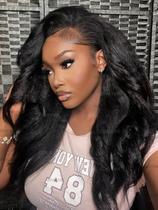 Meia peruca Curlyme Kinky Straight Human Hair 18 polegadas 195% de densidade