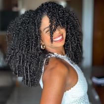 Meia peruca Fuduete Burmese Curly 20" 180 Density Cabelo humano Meia peruca Fuduete Burmese Curly 20" 180 Density Cabelo humano