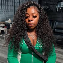 Meia peruca Sogram Deep Wave 3 em 1 100% cabelo humano 20" 200% de densidade Meia peruca Sogram Deep Wave 3 em 1 100% cabelo humano 20" 200% de densidade