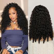 Meia peruca UMEGIRL Cabelo humano encaracolado birmanês 250% 50 cm 3 em 1