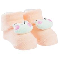 Meia Pimpolho Bichinho Salmão para Bebês de 0 a 15 Meses