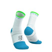 Meia Pro Marathon V2.0 Branca Azul Verde