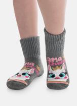 Meia Puket emborrachada antiderrapante infantil Tam. 22/25 menina