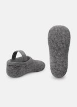 Meia Puket Menina Sapatilha Cinza Mescla Escuro 0 a 12 Meses