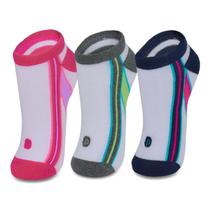 Meia Puket Sapatilha Tripack Desenhada Feminina Meia Puket Sapatilha Tripack Desenhada Feminina