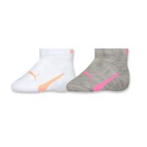 Meia Puma Bebe Kit 2 Pares Unissex - Branco e Cinza