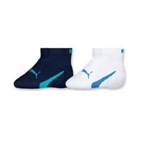 Meia Puma Bebe Kit 2 Pares Unissex - Marinho e Branco