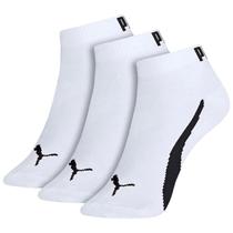 Meia Puma Sapatilha Logo c/ 3 Pares - Branco Meia Puma Sapatilha Logo c/ 3 Pares - Branco