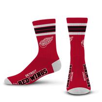Meia redonda para pés descalços NHL Detroit Red Wings 4 Stripe Deuce Meia redonda para pés descalços NHL Detroit Red Wings 4 Stripe Deuce