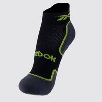 Meia Reebok Cano Invisível Performance Feminina Preta e Verde