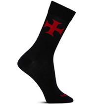 Meia Rikam Vasco Cano Médio Esportiva - Preta Meia Rikam Vasco Cano Médio Esportiva - Preta