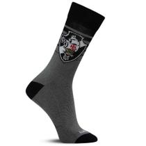 Meia Rikam Vasco da Gama Cano Médio - Cinza/Preto