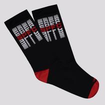 Meia São Paulo Performance Preta e Vermelho