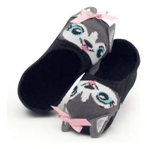 Meia Sapatilha 3d Puket Baby Preto Cachorrinho - 15 A 18