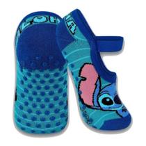 Meia Sapatilha Antiderrapante Menino Lupo Disney Stitch Azul Meia Sapatilha Antiderrapante Menino Lupo Disney Stitch Azul