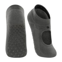 Meia Sapatilha Antiderrapante Para Pilates Lupo - Cinza Escuro Meia Sapatilha Antiderrapante Para Pilates Lupo - Cinza Escuro