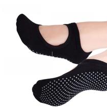 Meia Sapatilha Antiderrapante Yoga Pilates Hidroginástica Socks, Feminina Alta Qualidade Ajustável