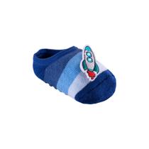 Meia Sapatilha Aplique Antiderrapante Menino Pimpolho 21 a25