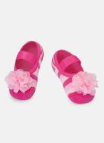 Meia Sapatilha com Antiderrapante Bebê Menina Flor - Puket