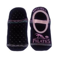 Meia Sapatilha de Pilates com Antiderrapante Estampas Vistho