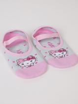Meia Sapatilha Hello Kitty Infantil Para Menina - MESCLA/ROSA