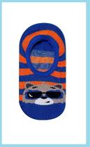 Meia Sapatilha Infantil Antiderrapante - Bicho Azul