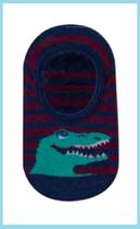 Meia Sapatilha Infantil Antiderrapante - Dinossauro Rex