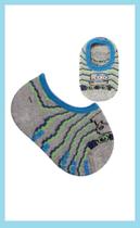 Meia Sapatilha Infantil Antiderrapante - Menino Bebê Robo