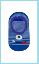 Meia Sapatilha Infantil Antiderrapante - Monstrinhos Menino