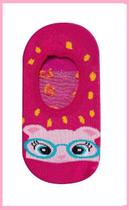 Meia Sapatilha Infantil Antiderrapante - Ursinha Rosa
