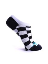 Meia sapatilha lapela checkerboard Meia sapatilha lapela checkerboard