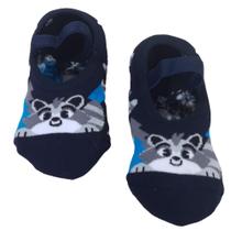 Meia Sapatilha Masculina Infantil Antiderrapante Puket com Aroma Guaxinim Menino 70337