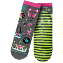 Meia Sapatilha Pansocks Infantil Música Carro Antiderrapante