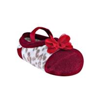 Meia Sapatilha Pimpolho Tamanho 00-15 com aplique Vermelha Meia Sapatilha Pimpolho Tamanho 00-15 com aplique Vermelha