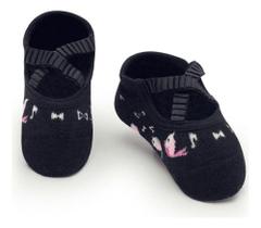 Meia Sapatilha Puket Baby Boneca Ballet Preto - 15 A 18 Meia Sapatilha Puket Baby Boneca Ballet Preto - 15 A 18