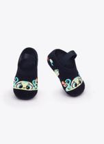 Meia Sapatilha Puket com Antiderrapante Bebê Menino Polvo Azul Marinho 15 a 22