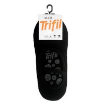 Meia Sapatilha Trifil Pilates Feminino Cor:Preto ,Tamanho: 35/38