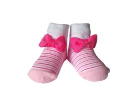 Meia Sapatinho Bebê Puket Menina Com Laço