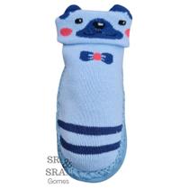 Meia sapatinho para bebes e crianças com antiderrapante quentinha vários desenhos infantis para menino prática de