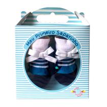 Meia Sapato Bebe Com Caixa Presente Puket