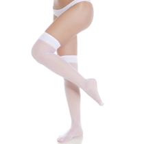 Meia Selene 7/8 Transparente Fio 15 Feminina - Branco