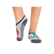 Meia Selene Sapatilha Infantil 68% algodão 2955 Cinza/Preto