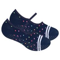 Meia Selene Sapatilha Pilates Antiderrapante Feminina - Marinho 34-39 Meia Selene Sapatilha Pilates Antiderrapante Feminina - Marinho 34-39