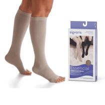 Meia Sigvaris 3/4 Algodão Super 20-30mmHg, Bege -Ponteira aberta