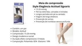 Meia Sigvaris Actitud 3/4 190B Masculina 15-20 mmHg Preta