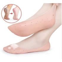 Meia Silicone Elastica Gel Lavavel Hidratante Saude Dos Pes