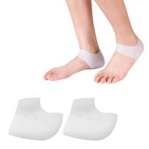 Meia Silicone Protetor De Calcanhar Pés Rachados Lavável Par Meia Silicone Protetor De Calcanhar Pés Rachados Lavável Par