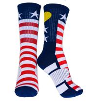 Meia skate bandeira USA baseball Meia skate bandeira USA baseball