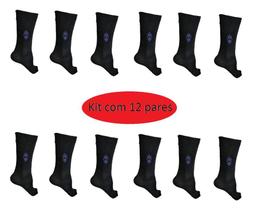 Meia social grossa cano alto kit com 12 pares Meia social grossa cano alto kit com 12 pares